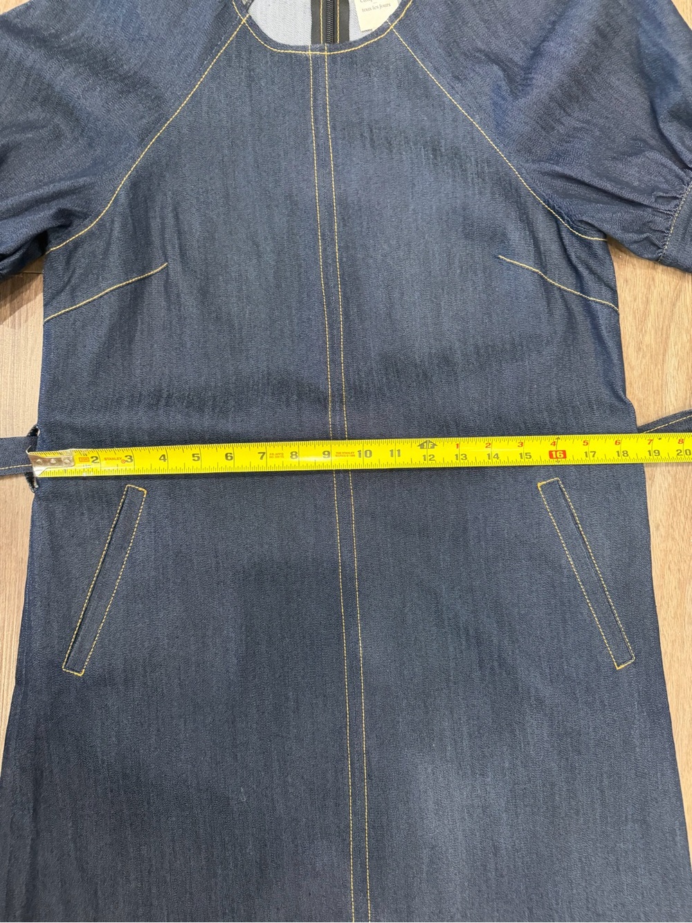 cinq a sept Navy Blue Denim Mini Dress with Belt - Picture 10 of 14